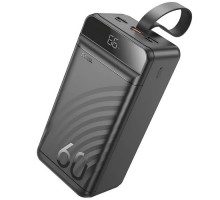 Батарея універсальна HOCO 60000mAh Element PD/20W, QC/22.5W, LED Lamp, Black (J123C / 714736)