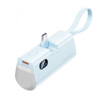 Батарея універсальна Vention 4800mAh 22,5W PD, USB-C In/Out, LED display, with built-in USB-C cable Blue (FHQL0)