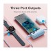 Батарея універсальна Vention 4800mAh 22,5W PD, USB-C In/Out, LED display, with built-in USB-C cable Blue (FHQL0)