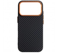 Чохол до мобільного телефона Armorstandart LikeCarbon2 SE MagCase Apple iPhone 17 Pro Black Orange (ARM89161)
