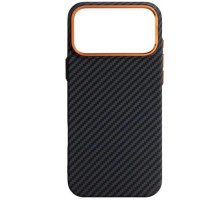 Чохол до мобільного телефона Armorstandart LikeCarbon2 SE MagCase Apple iPhone 17 Pro Max Black Orange (ARM89162)