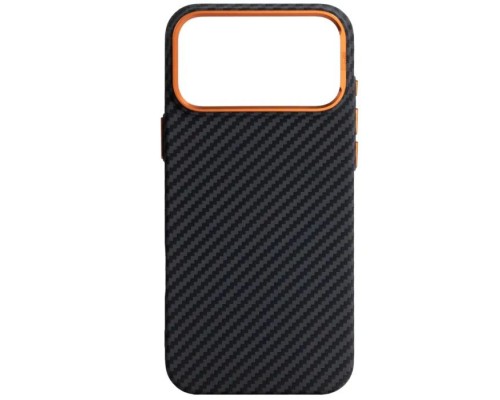 Чохол до мобільного телефона Armorstandart LikeCarbon2 SE MagCase Apple iPhone 17 Pro Max Black Orange (ARM89162)