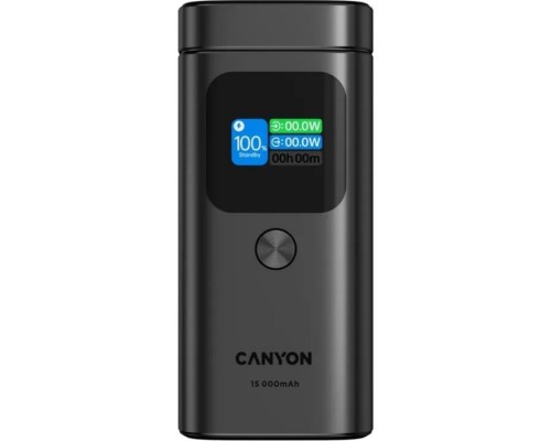 Батарея універсальна Canyon 15000mAh OnPower 150 Qi2 magnetic Grey (CNS-CPB150DG)