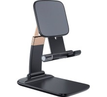 Підставка до планшета та телефона Knight Foldable Desk Mobile Phone Holder Stand (Plastic) Black Essager (EZJZM-QSSJ01)