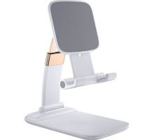 Підставка до планшета та телефона Knight Foldable Desk Mobile Phone Holder Stand (Plastic) White Essager (EZJZM-QSSJ02)
