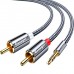 Кабель мультимедійний 3.5mm M to 2xRCA M 2.0m Essager (EYPZJ-MYA0H)