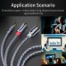 Кабель мультимедійний 3.5mm M to 2xRCA M 2.0m Essager (EYPZJ-MYA0H)