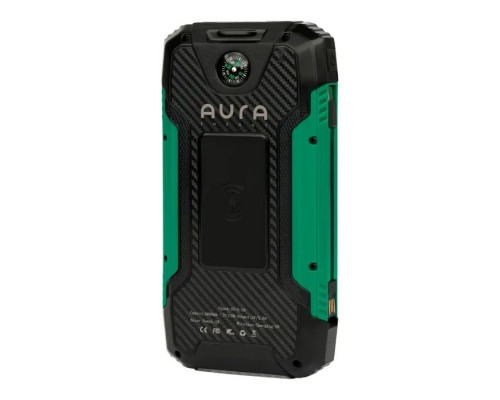 Батарея універсальна AURA NRG-30SE ARM SOLAR 30000mAh Wireless charging Green (PBANRG30SEG)