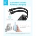 Батарея універсальна Anker 20000mAh 45W Built-In Dual USB-C Cables Black (A1681H12)