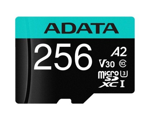Карта пам'яті ADATA 256GB microSD class 10 UHS-I U3 V30 A2 Premier Pro SD 6.0 (AUSDX256GUI3V30SA2-RA1)