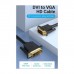 Кабель мультимедійний DVI M to VGA M 3.0m 24+5pin black Vention (EACBI)