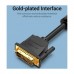 Кабель мультимедійний DVI M to VGA M 3.0m 24+5pin black Vention (EACBI)