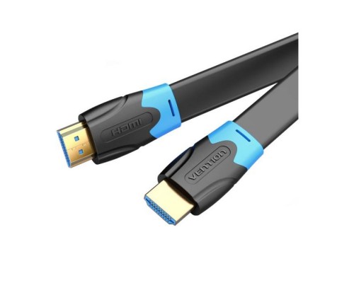 Кабель мультимедійний HDMI M to HDMI M 8.0m V2.0 4K60Hz PVC flat black Vention (AAKBK)