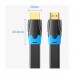Кабель мультимедійний HDMI M to HDMI M 8.0m V2.0 4K60Hz PVC flat black Vention (AAKBK)