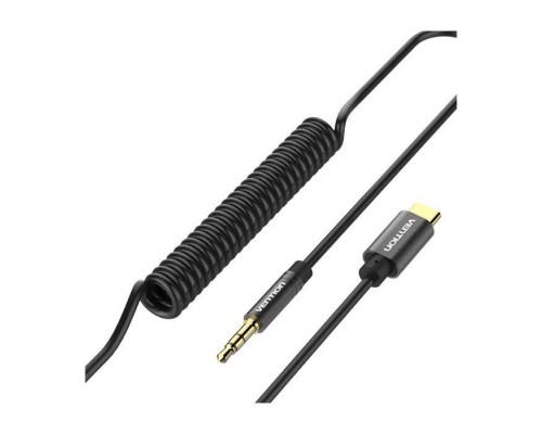 Кабель мультимедійний USB-C to 3.5mm M 1.0m black Vention (BGABF)