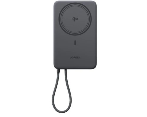 Батарея універсальна Ugreen 10000mAh 30W 1xUSB-C + 15W Magnetic Wireless + cable USB-C black (75982B)
