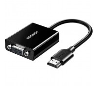 Перехідник HDMI M to VGA F 1920x1080 60Hz black Ugreen (UGR-90813)