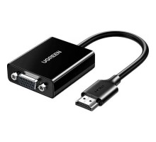 Перехідник HDMI M to VGA F 1920x1080 60Hz black Ugreen (UGR-90813)