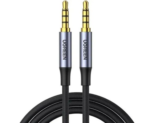 Кабель мультимедійний 3.5mm M to 3.5mm M 2.0m (4pin) AV183 gray Ugreen (20782)