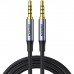 Кабель мультимедійний 3.5mm M to 3.5mm M 2.0m (4pin) AV183 gray Ugreen (20782)