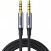 Кабель мультимедійний 3.5mm M to 3.5mm M 2.0m (4pin) AV183 gray Ugreen (20782)