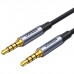Кабель мультимедійний 3.5mm M to 3.5mm M 2.0m (4pin) AV183 gray Ugreen (20782)