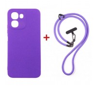 Чохол до мобільного телефона Dengos Case + Cross-body Strap OPPO A6x/A6k 4G Purple+Purple (DG-KM-CCRB-59)