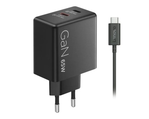 Блок живлення до ноутбуку Lenovo Dual USB-C 65W GaN Charger (40AW065BEU)