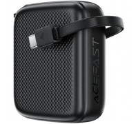 Батарея універсальна Acefast 10000mAh, 20W, PD, QC/3.0, build Type-C cable, M15, Black (6974316283973)