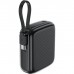 Батарея універсальна Acefast 10000mAh, 20W, PD, QC/3.0, build Type-C cable, M15, Black (6974316283973)