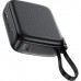 Батарея універсальна Acefast 10000mAh, 20W, PD, QC/3.0, build Type-C cable, M15, Black (6974316283973)