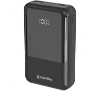 Батарея універсальна ColorWay 20 000 mAh DigiPower PD/45W, QC/4.0, Black (CW-PB200LP04BK)