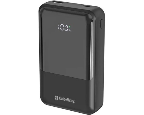 Батарея універсальна ColorWay 20 000 mAh DigiPower PD/45W, QC/4.0, Black (CW-PB200LP04BK)