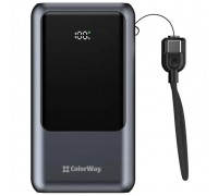 Батарея універсальна ColorWay 20 000 mAh Urban PD/22.5W, QC/4.0, Gray (CW-PB200LP03GR)