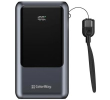 Батарея універсальна ColorWay 20 000 mAh Urban PD/22.5W, QC/4.0, Gray (CW-PB200LP03GR)