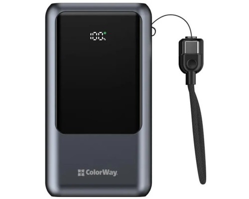 Батарея універсальна ColorWay 20 000 mAh Urban PD/22.5W, QC/4.0, Gray (CW-PB200LP03GR)