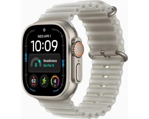 Смарт-годинник Apple Watch Ultra 4 GPS + Cellular 49mm Natural Titanium Case with Translucent Grey Ocean Band (MJAD4QI/A)