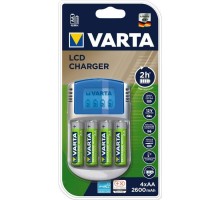 Зарядний пристрій для акумуляторів Varta LCD charger + 4 * AA 2500mAh (57070201451)
