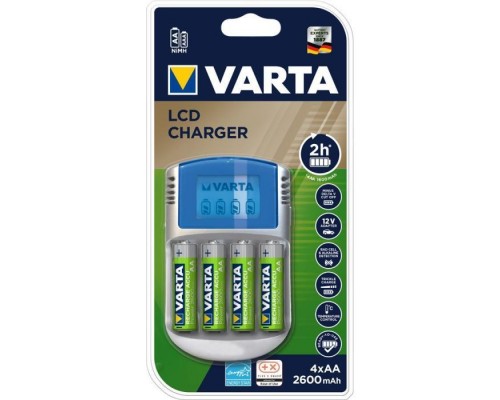 Зарядний пристрій для акумуляторів Varta LCD charger + 4 * AA 2500mAh (57070201451)