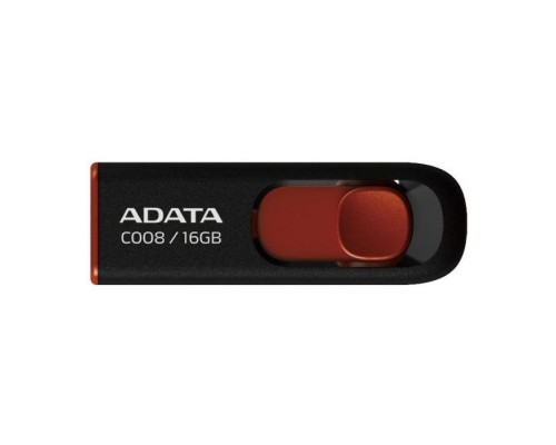 USB флеш накопичувач ADATA 16Gb C008 Black/Red USB 2.0 (AC008-16G-RKD)