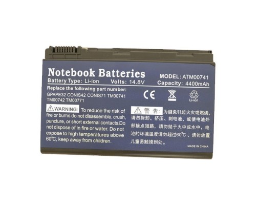 Акумулятор до ноутбука AlSoft Acer TM00741 5200mAh 8cell 14.8V Li-ion (A41118)
