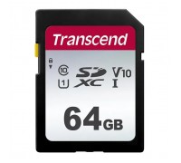 Карта пам'яті Transcend 64GB SDXC class 10 UHS-I U1 V10 (TS64GSDC300S)