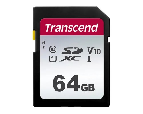 Карта пам'яті Transcend 64GB SDXC class 10 UHS-I U1 V10 (TS64GSDC300S)