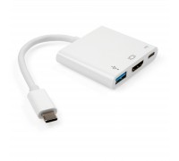 Концентратор Vinga Type-C to HDMI+USB3.0+Type-C PD (VCPATC2HDMIUSBPDWH)