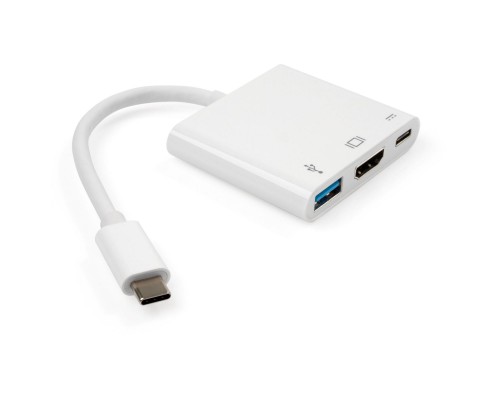 Концентратор Vinga Type-C to HDMI+USB3.0+Type-C PD (VCPATC2HDMIUSBPDWH)