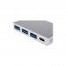 Концентратор Type-C 3.1 to 3xUSB 3.0 + Type-C 10 cm Atcom (12808)