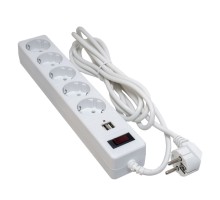 Мережевий фільтр живлення Patron 3m + 2 USB 2.0, 2.1A, 5 роз. White (EXT-PN-SP-53-USB-W)