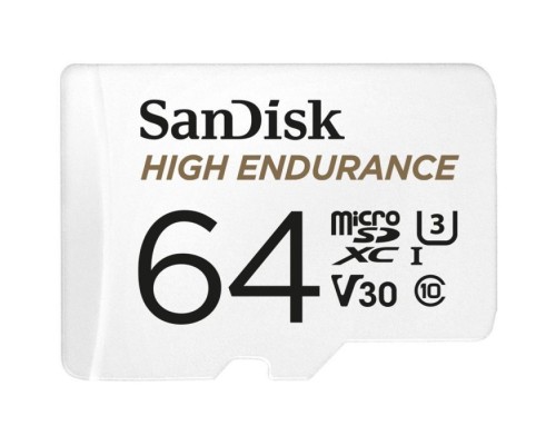 Карта пам'яті SanDisk 64GB microSDXC class 10 UHS-I U3 V30 High Endurance (SDSQQNR-064G-GN6IA)
