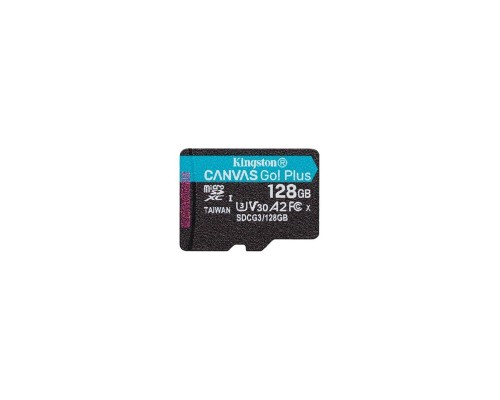 Карта пам'яті Kingston 128GB microSD class 10 UHS-I U3 A2 Canvas Go Plus (SDCG3/128GBSP)