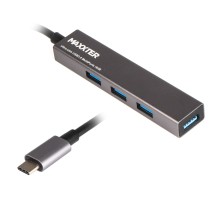 Концентратор Maxxter USB 3.0 Type-C 4 ports grey (HU3С-4P-02)